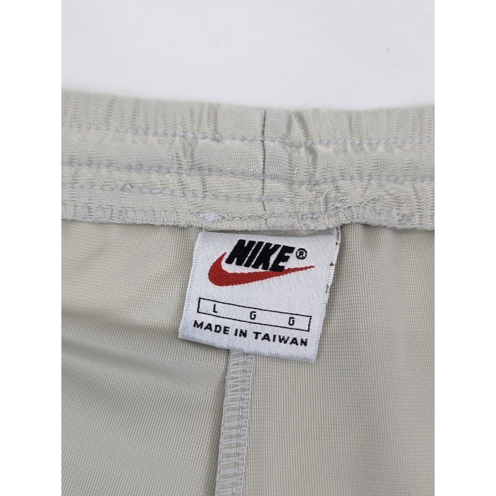 Vintage Nike Jersey Basketball Shorts White Drawstring Check Workout Gym Running - Picture 5 of 6